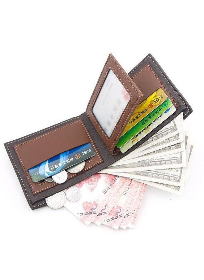 MenBense - Men's Short Wallet Stylish Card Holder & ID Bag (12 x 9.5 x 2.5 cm) - Image 1