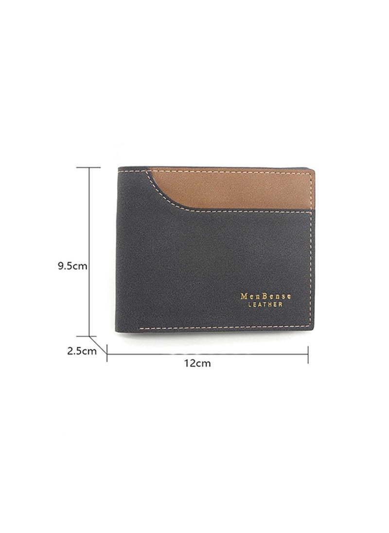 MenBense - Men's Short Wallet Stylish Card Holder & ID Bag (12 x 9.5 x 2.5 cm) - Image 1