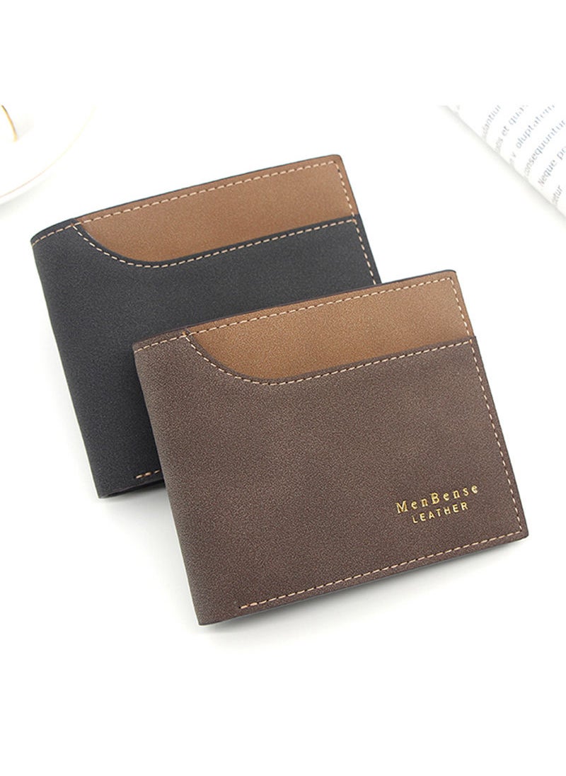 MenBense - Men's Short Wallet Stylish Card Holder & ID Bag (12 x 9.5 x 2.5 cm) - Image 1