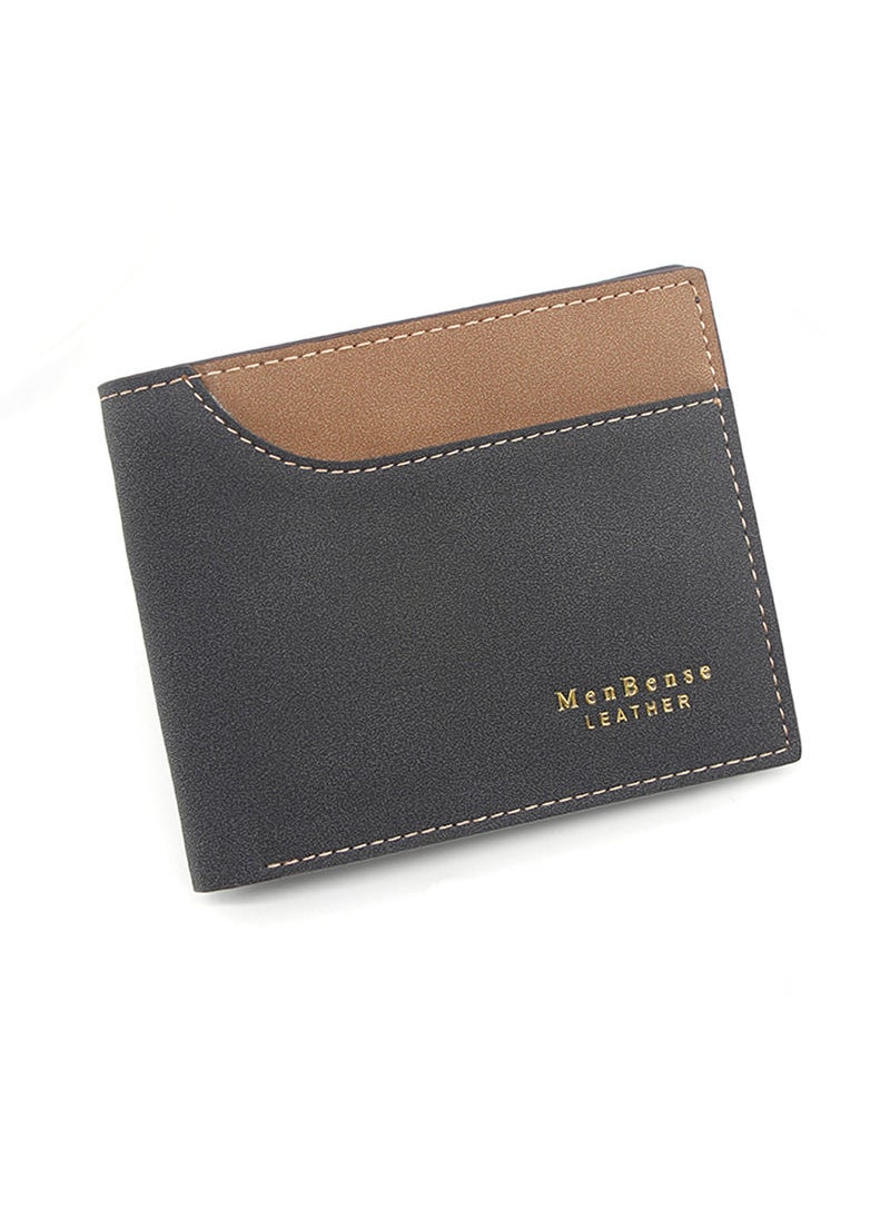 MenBense - Men's Short Wallet Stylish Card Holder & ID Bag (12 x 9.5 x 2.5 cm) - Image 1