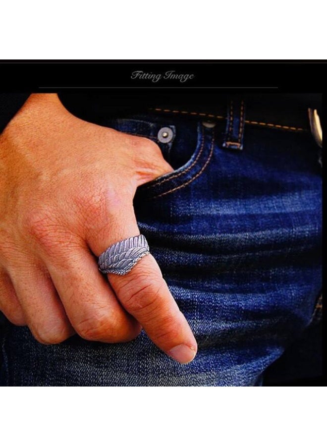 The 925 sterling silver wing ring is a unique piece of jewelry designed for men who appreciate elegance and distinction2020 - Image 4