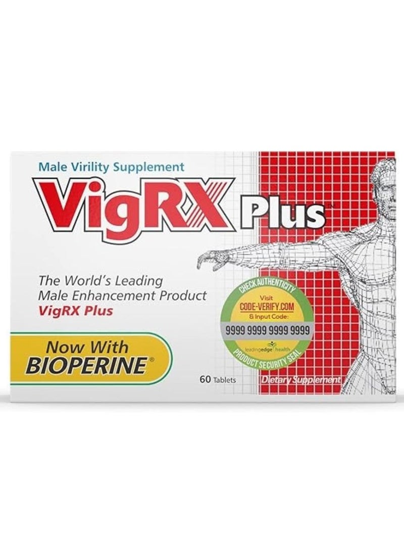 فيجريكس بلس للرجال - ٦٠ قرصًا | يدعم الأداء والقدرة على التحمل والطاقة لدى الرجال، مع أعشاب طبيعية وبيوبيرين - Image 3