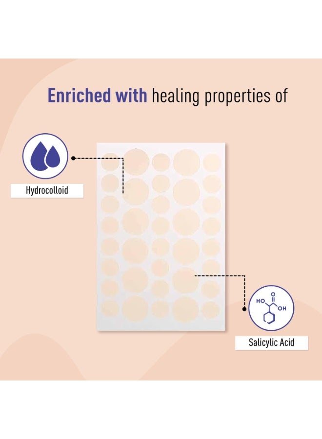 Sirona Anti Acne Pimple Patches for Face – 72 Dots with 0.5% Salicylic Acid | Invisible Facial Stickers Cover with 100% Hydrocolloid Waterproof Patches | For Active Surface Acne - Image 3