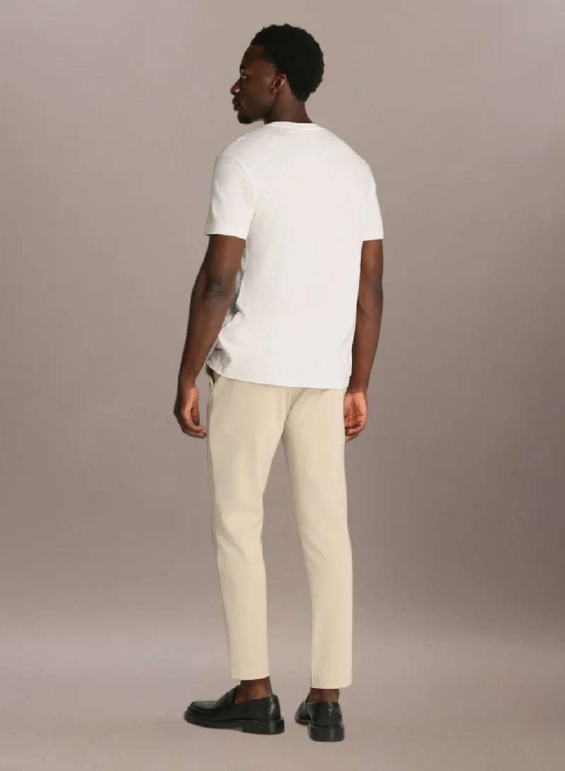 كالفن كلاين قميص من القطن والكتان