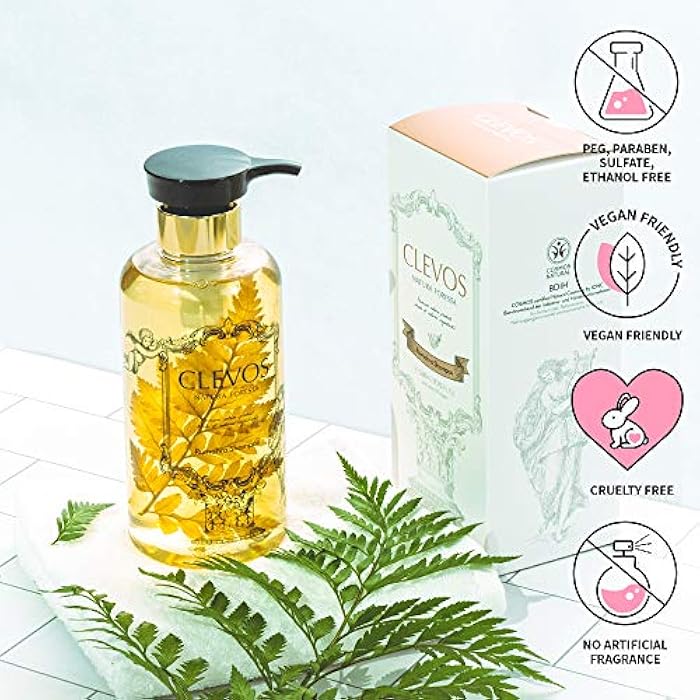 Clevos Natura Foresta Natural Organic Hair Shampoo 17.92 Fl Oz for Oily Itchy Scalp Type - Pleasant Rumohra Scent - Reduce Itchiness Dandruff Sulfate-free - Completely Natural - Vegan - Cruelty Free - Image 4
