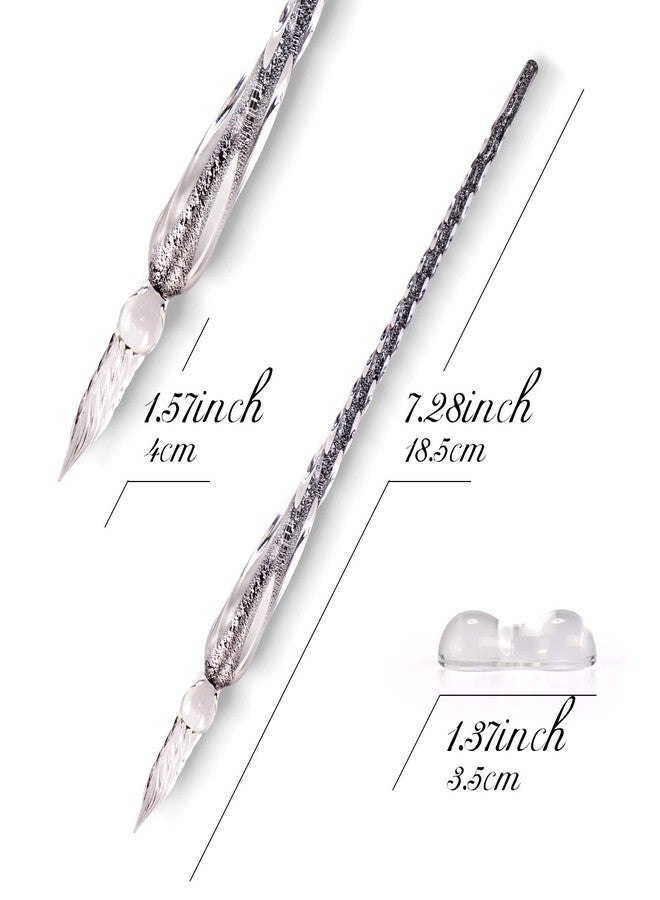 Aokuy Glass Dip Pen Set,Calligraphy Pen,Crystal Signature Pen for Art, Writing, Signatures -Decoration and Business Gift - Image 2
