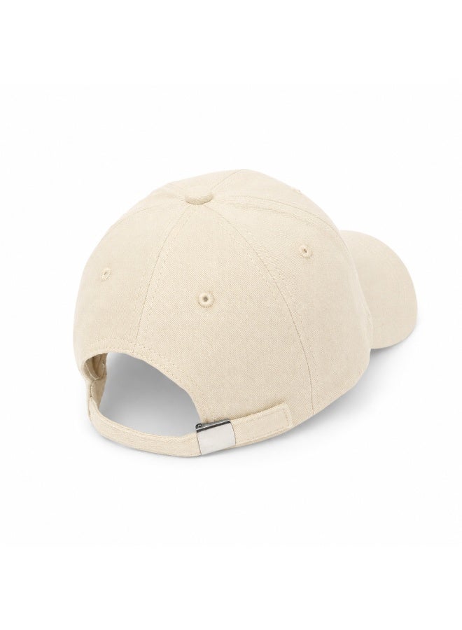 HASTE Adjustable Sun Cap - Curved Brim Breathable - Beige - Image 4