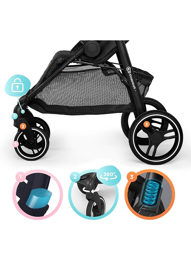 Kinderkraft Pushchair Grande Lx Black - Image 2