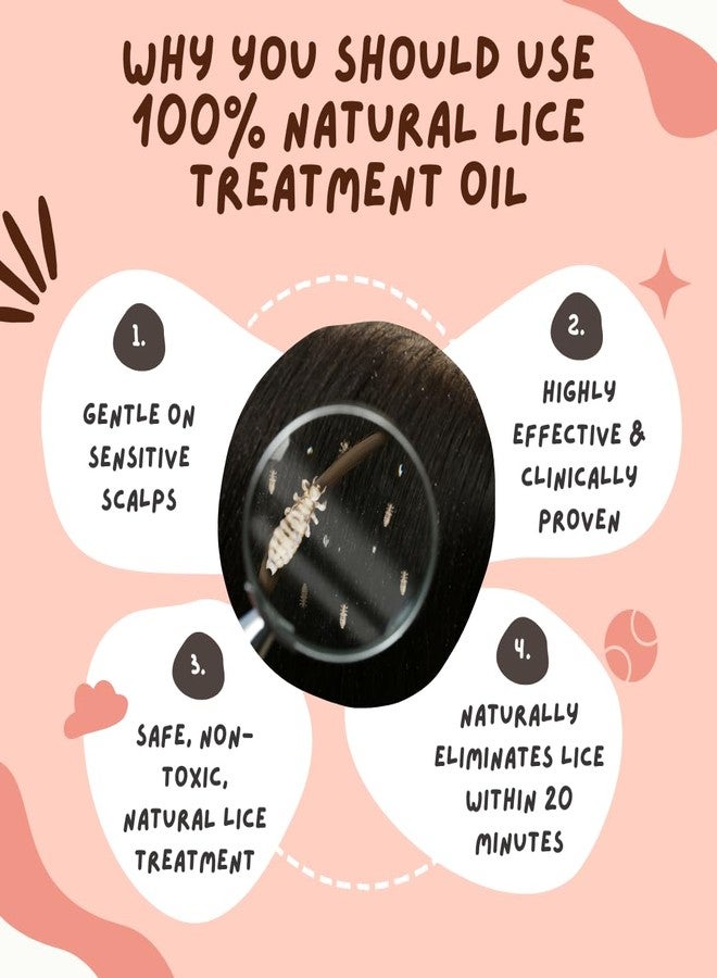 COCO CRUSH Ayurvedic 100% Natural Anti Lice Oil & Comb Set | Kills Lice, Eggs and Nits Naturally In 20mins | Single Wash Treatment, Safe for Kids of all ages (100ML+Comb) - Image 3