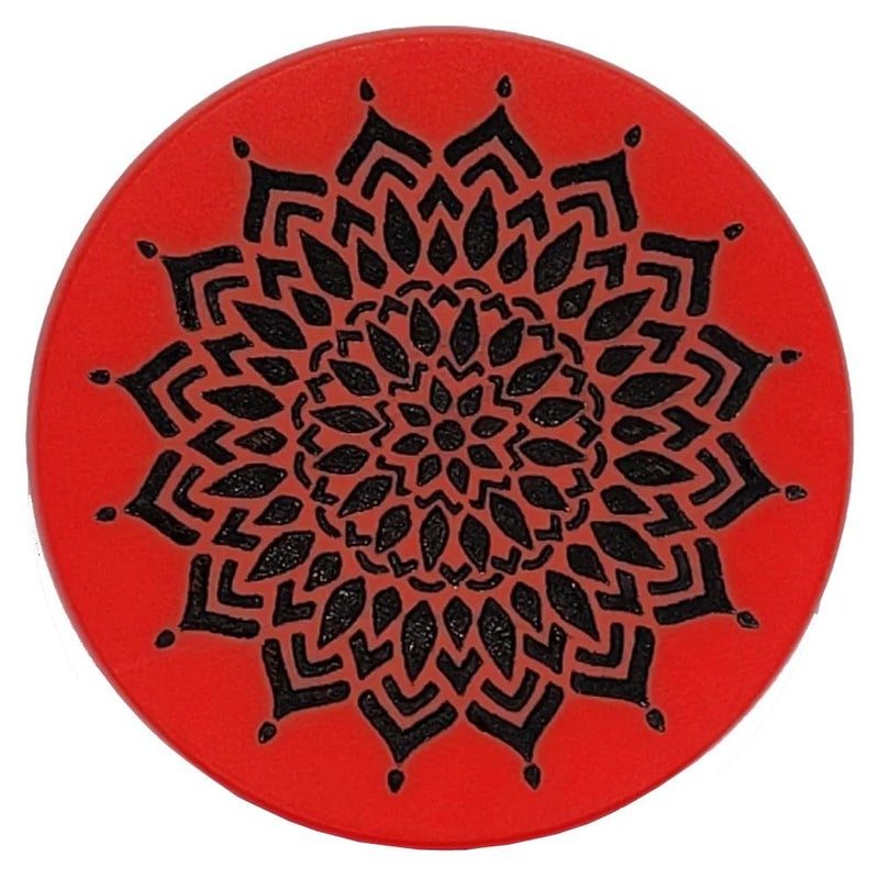 NHD مضرب كاروم احترافي 702 | 15 جرام مضرب بطولة أصلي | قاع ناعم، قمة منقوشة | 41.2 مم قطر (أحمر) - Image 1