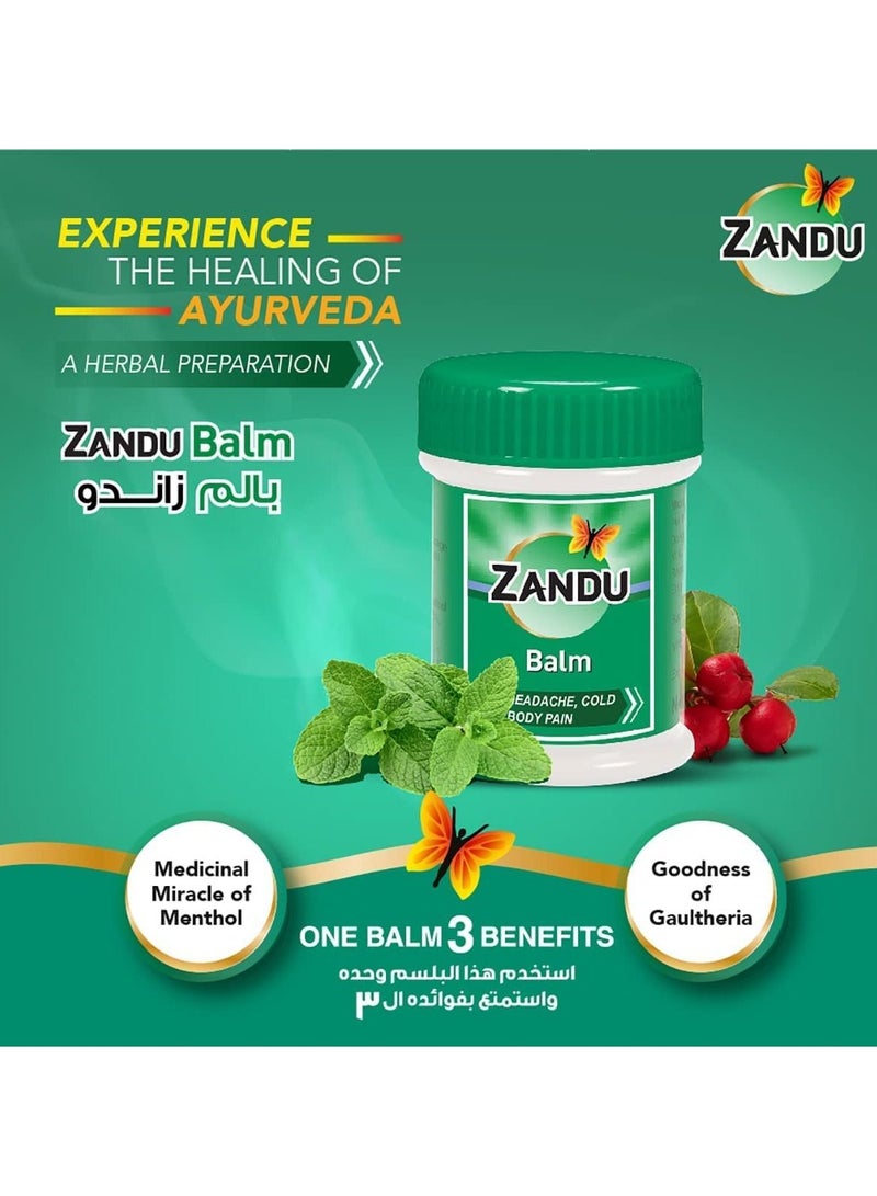 Zandu Pack Of 3 Balm For Headache, Cold and Body Pain - Image 3