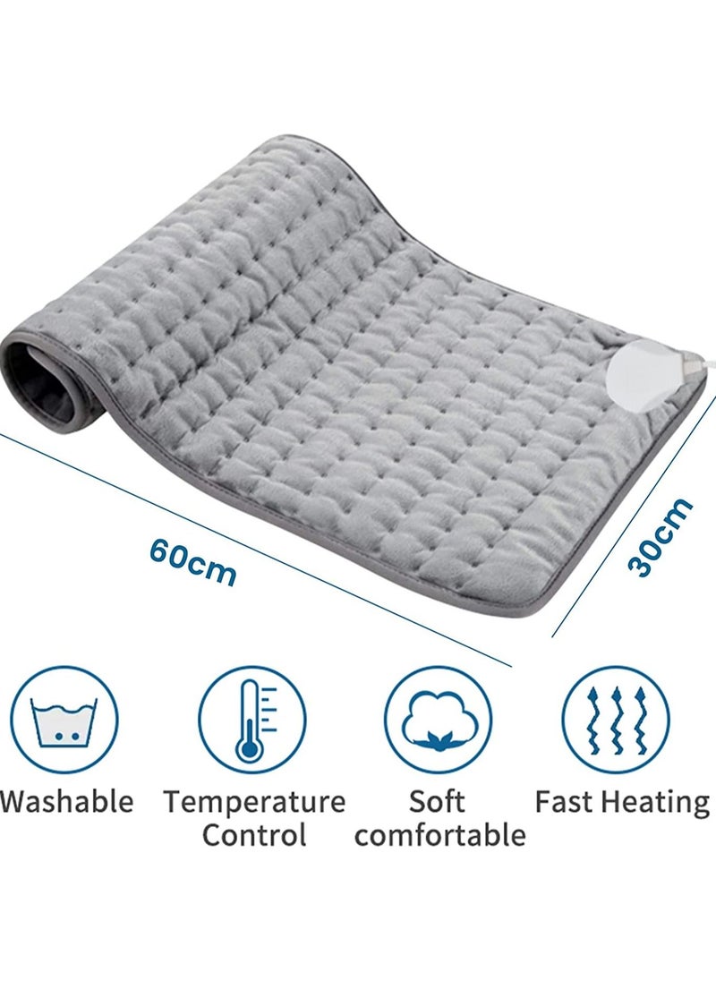 Proset - A large-sized electric heating pad for speeding back pain and cramps, fast heating, with 9 heat settings, 4 timer options, and an automatic shut-off feature. It can be washed in the washing machine - Image 1