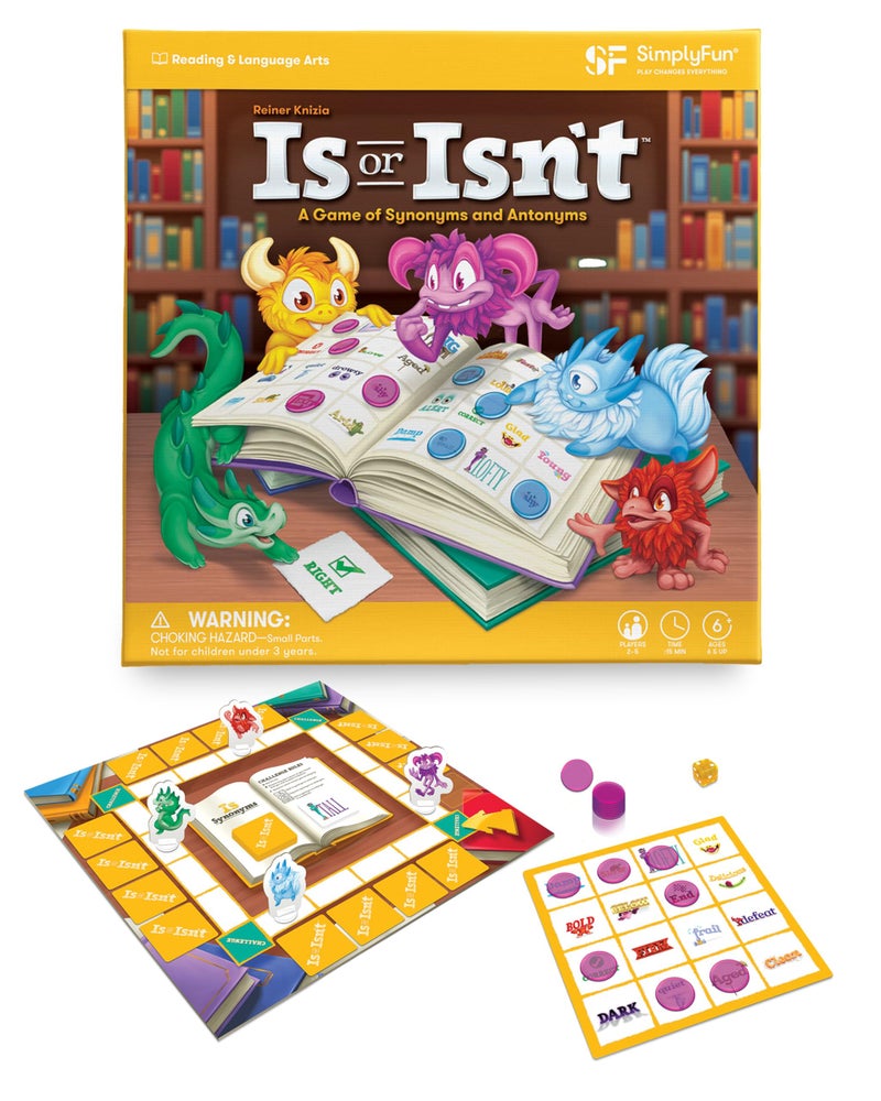 SimplyFun is or Isnt Expand Vocabulary Skills by Identifying Synonyms and Antonyms an Engaging and Educational Bingo Game for Kids for 2 to 5 Players Ages 6 Up - Image 3