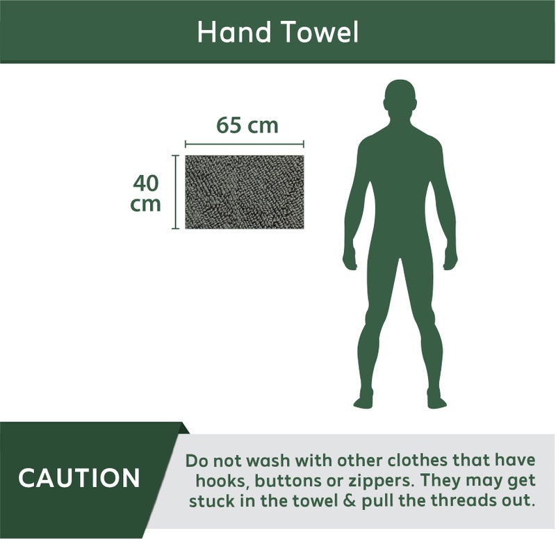 AUXIMPRO Bamboo Hand Towel, 65 x 40 cm, Super Soft & Quick Absorbent & 600 GSM - Image 3
