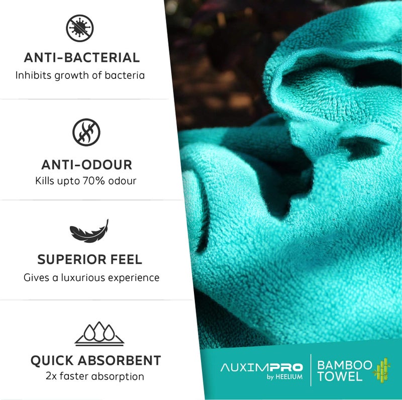 AUXIMPRO Bamboo Hand Towel, 65 x 40 cm, Super Soft & Quick Absorbent & 600 GSM - Image 4