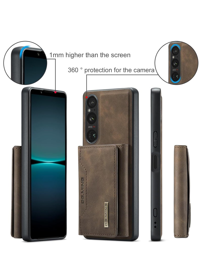 Dg Ming 2-in-1 Detachable Wallet Case Compatible with Sony Xperia 1 V with Pocket Card Holder Slim Filt Magnetic Protective Back Cover 6.5-inch  - Image 3
