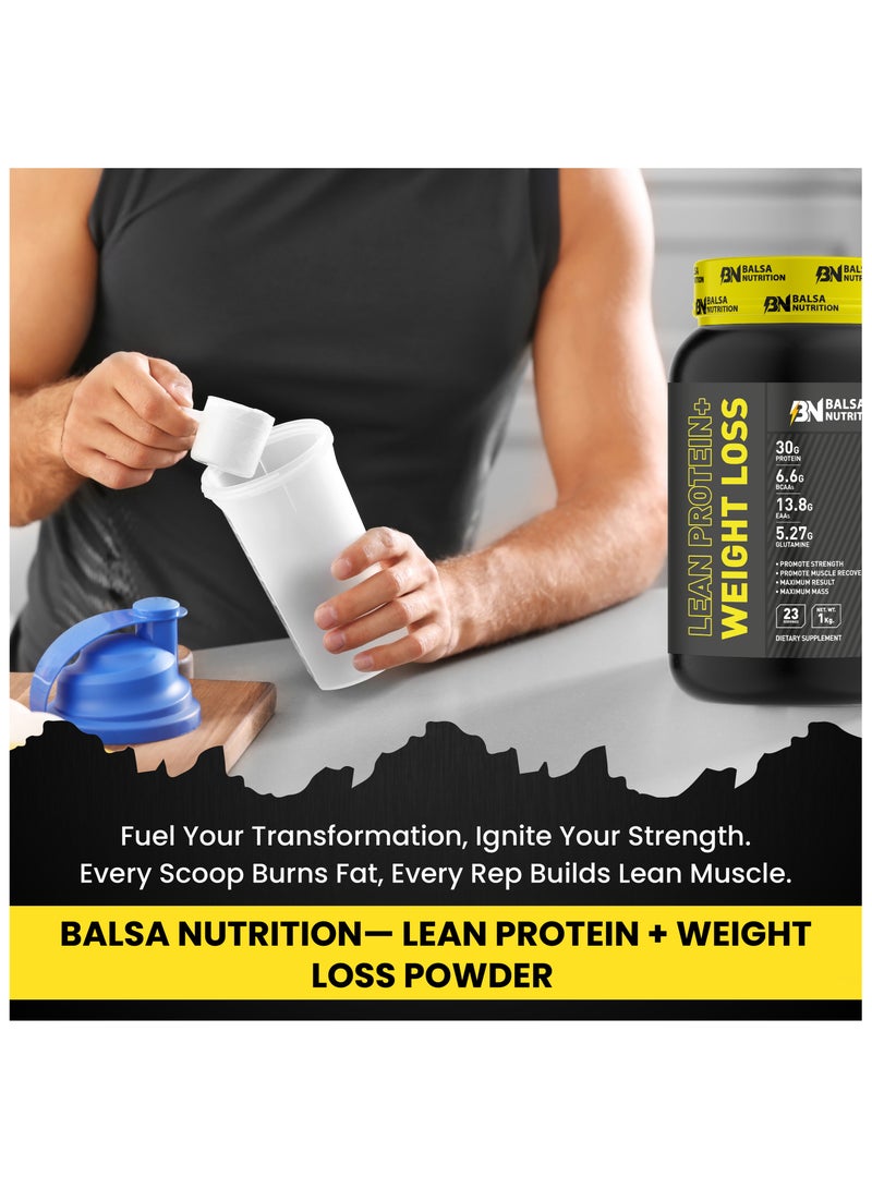 Balsa Nutrition Lean Protein + Weight Loss Powder, French Vanilla - 1kg (23 Serving)  - Image 4