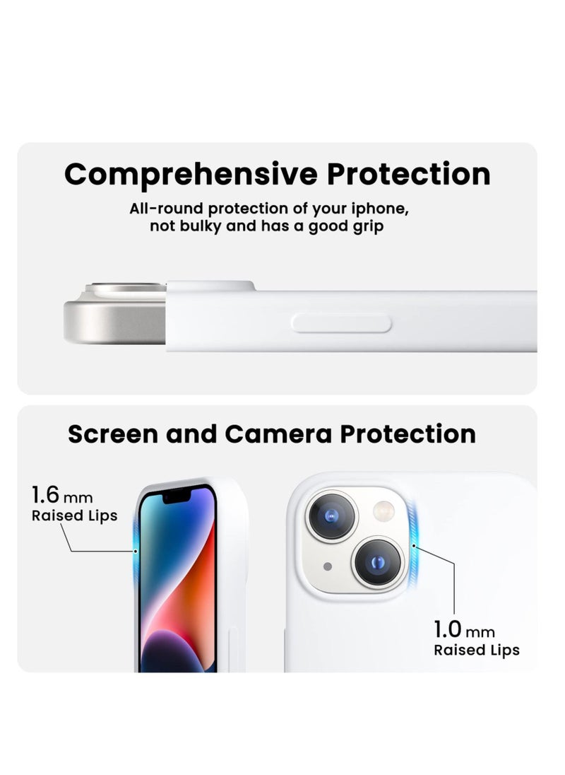 BORTONY - iPhone 14 Plus Silicone Case Military Grade Drop Protection Anti-Scratch Microfiber Lining Ultra Slim Thin Shockproof Protective Cover for iPhone 14 Plus 6.7 inch - Image 1