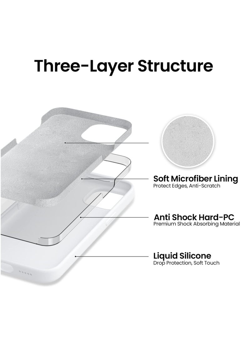 BORTONY - iPhone 14 Plus Silicone Case Military Grade Drop Protection Anti-Scratch Microfiber Lining Ultra Slim Thin Shockproof Protective Cover for iPhone 14 Plus 6.7 inch - Image 1