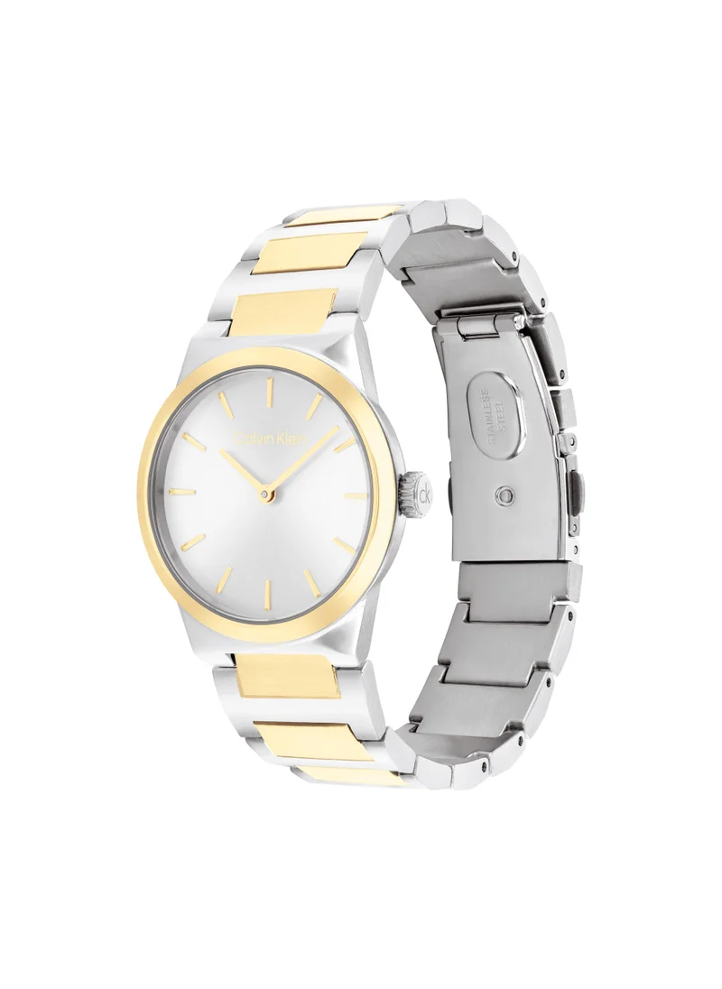 CALVIN KLEIN Linear Elegance Steel Strap Analog Watch