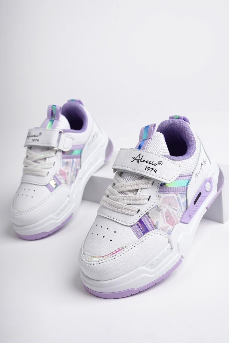 muggo Dory Guaranteed Luminous Laced and Velcro Children's Sneaker Sports Shoes  - Image 2