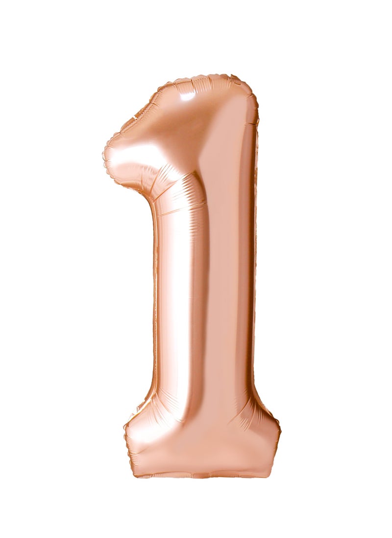 Party Zone Champagne Gold Foil Balloon Number 1 33" 