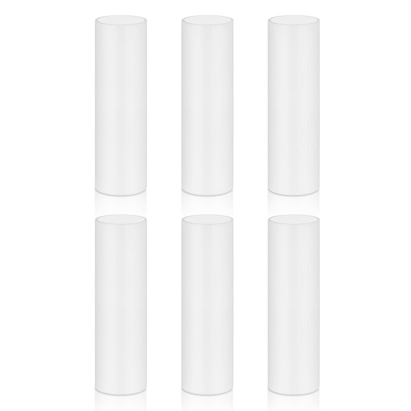 3 Inch Tall White Plastic Candle Covers SleevesChandelier Socket SleevesCandelabra Base E12 Socket Covers Set of 6