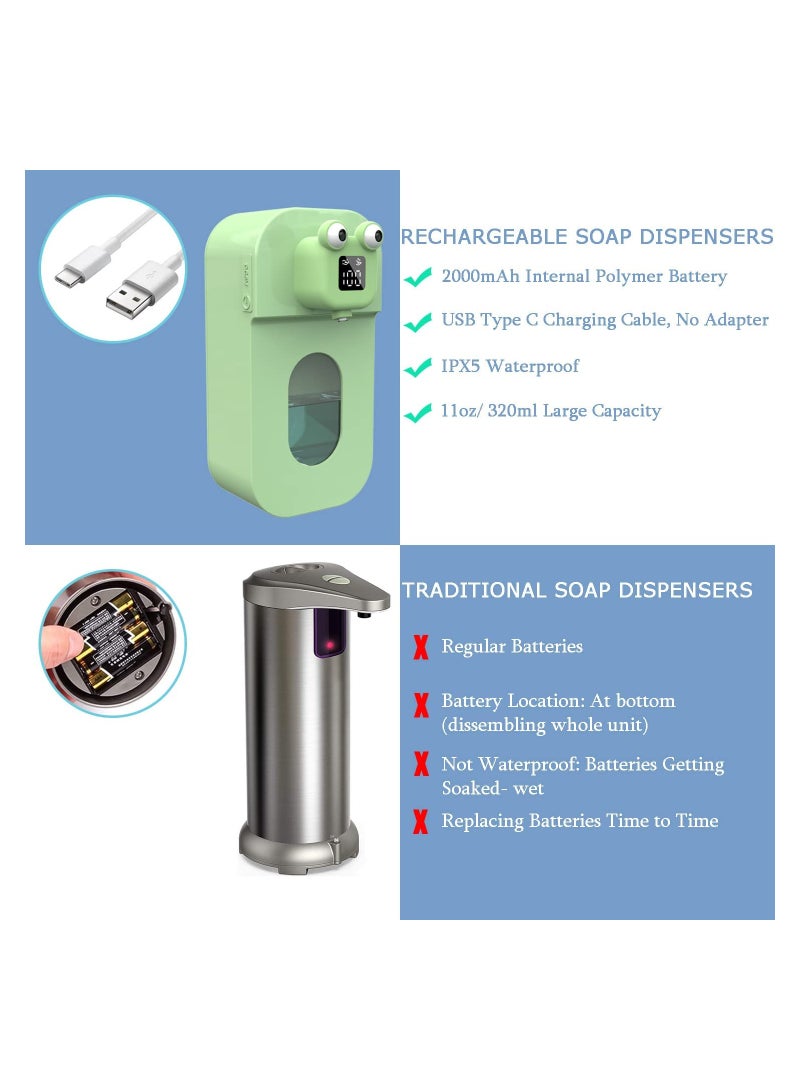 SYOSI Automatic Soap Dispenser Rechargeable Touchless Foaming Soap Dispenser for Kids Upgraded Adjustable Hand Sanitizer Dispenser for Bathroom Kitchen - Image 5