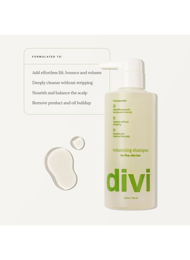 Divi Volumizing Shampoo and Conditioner Set for Women and Men - Lightweight Hair Care Duo for Fine and Thinning Hair - Adds Volume, Lift, and Bounce - Strengthens and Nourishes Hair, 2 x 12 Fl Oz - Image 3