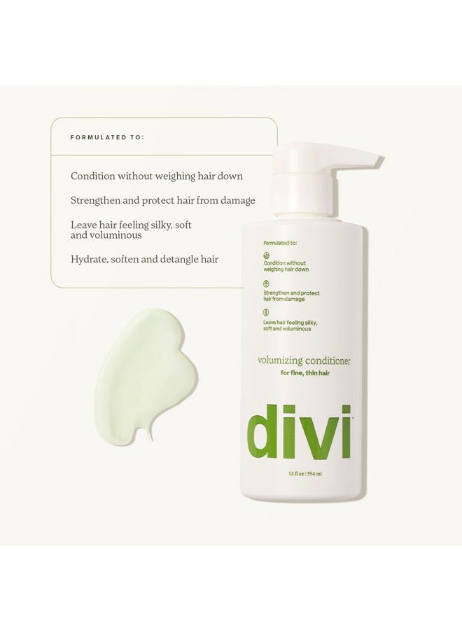 Divi Volumizing Shampoo and Conditioner Set for Women and Men - Lightweight Hair Care Duo for Fine and Thinning Hair - Adds Volume, Lift, and Bounce - Strengthens and Nourishes Hair, 2 x 12 Fl Oz - Image 4