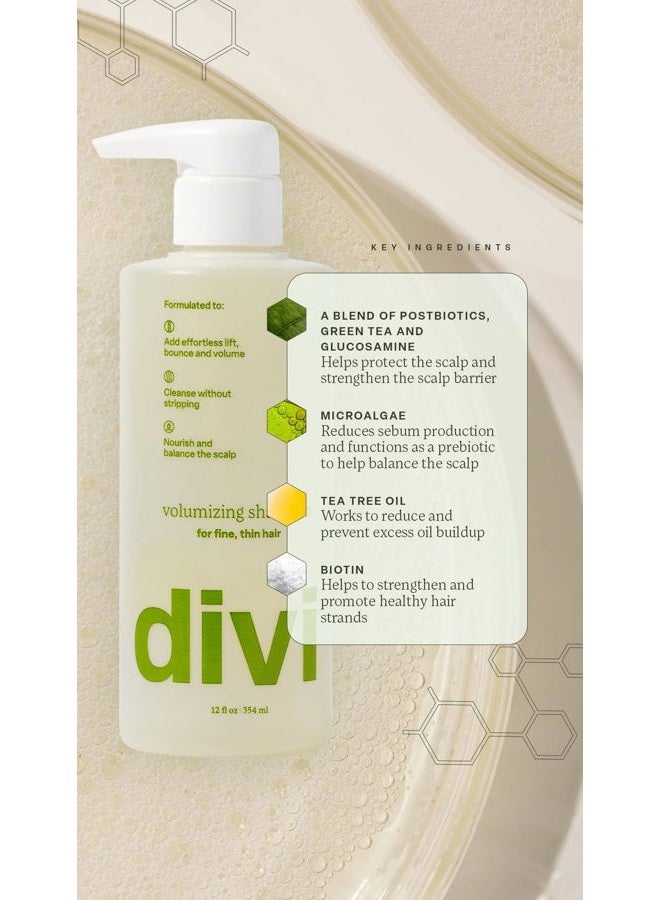 Divi Volumizing Shampoo and Conditioner Set for Women and Men - Lightweight Hair Care Duo for Fine and Thinning Hair - Adds Volume, Lift, and Bounce - Strengthens and Nourishes Hair, 2 x 12 Fl Oz - Image 5