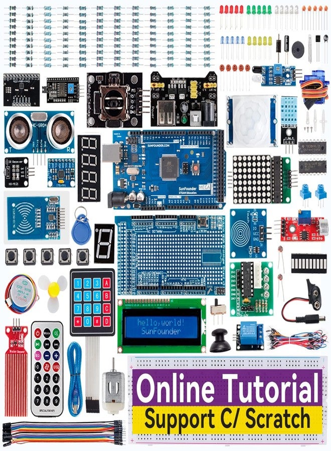 SunFounder Project The Most Complete Electronics Starter Kit Compatible with Arduino Mega 2560 R3 Mega328 Nano, 73 Tutorials Included - Image 1