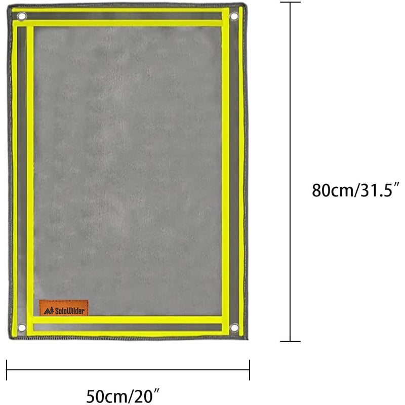 SoloWilder Wood Stove Mat 32" x 20" Fire Pit Grill Mat for Tent Stove Deck Patio Grass Lawn Campsite Insulation Protection - Image 5