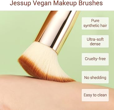 Jessup Brand 20pcs Beauty Bamboo Professional Makeup Brushes Set Make up Brush Tools kit Foundation Powder Brushes Eye Shader T145 - Image 3