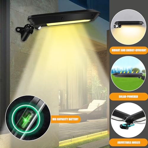 GIGAWATTS GW-202 32 LED Solar Street Light with 6V Panel 560lm BIS Approved 1500mAh Li-ion Battery IP65 Waterproof 120° Lights & PIR Sensor Security Outdoor Lamp for Lawn Pathway (1Pc, Warm Yellow) - Image 3