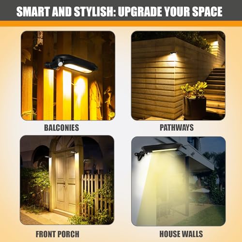 GIGAWATTS GW-202 32 LED Solar Street Light with 6V Panel 560lm BIS Approved 1500mAh Li-ion Battery IP65 Waterproof 120° Lights & PIR Sensor Security Outdoor Lamp for Lawn Pathway (1Pc, Warm Yellow) - Image 5