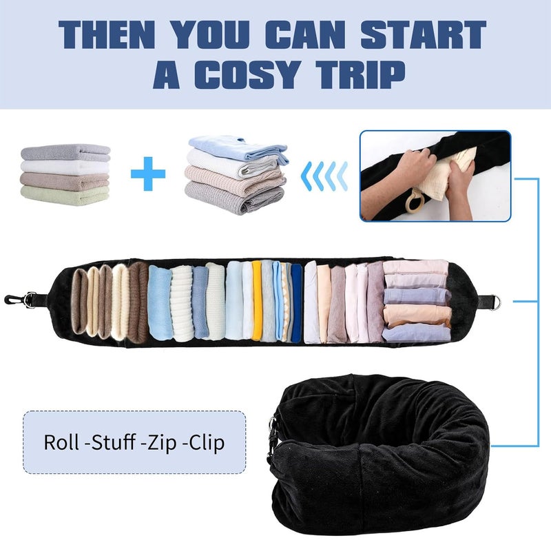 Carreneu Travel Pillow Neck Pillow Aeroplane Travel Pillow Neck Pillow Refillable Multifunctional - Image 4