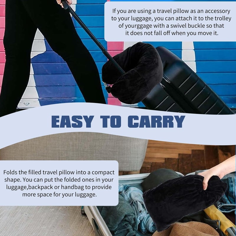 Carreneu Travel Pillow Neck Pillow Aeroplane Travel Pillow Neck Pillow Refillable Multifunctional - Image 5