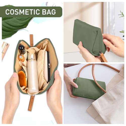 MAYCREATE® 2Pcs Makeup Pouch Bag,Makeup Pouches for Women Travel,Waterproof Cosmetic Bags for Women Portable Toiletry Organizer Bag (18x14x5cm) - Image 4