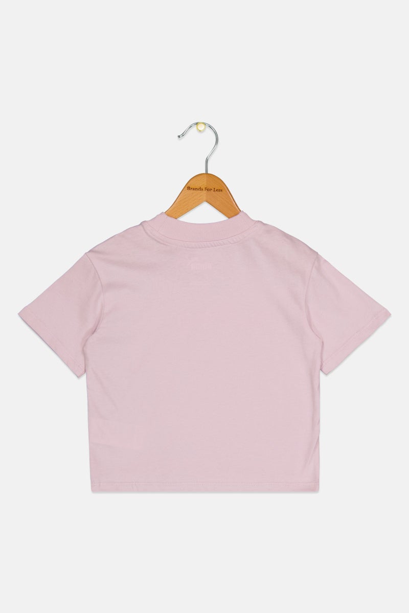 PUMA Kids Girl Sportswear Fit Short Sleeve Outdoor T-Shirt, Pink - Image 3