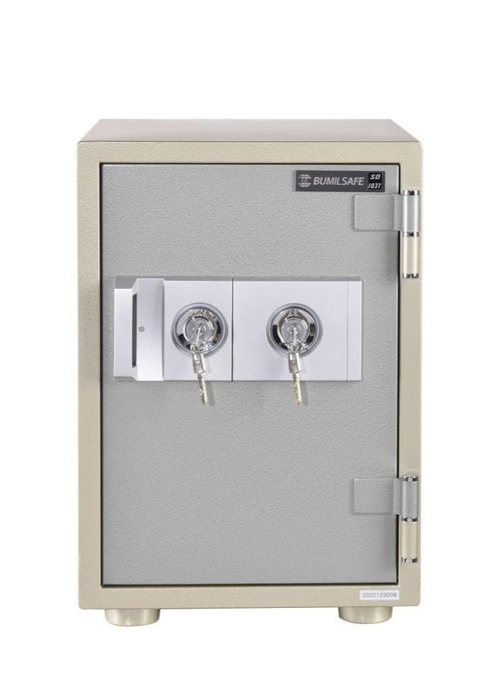 SD103TK2 Bumil Safe Anti-Burglar Fireproof Safe Box with a Removable Tray and Dual Key Locks  (48.6 X34.6 X39.2CM 51Kgs) - Made in Korea