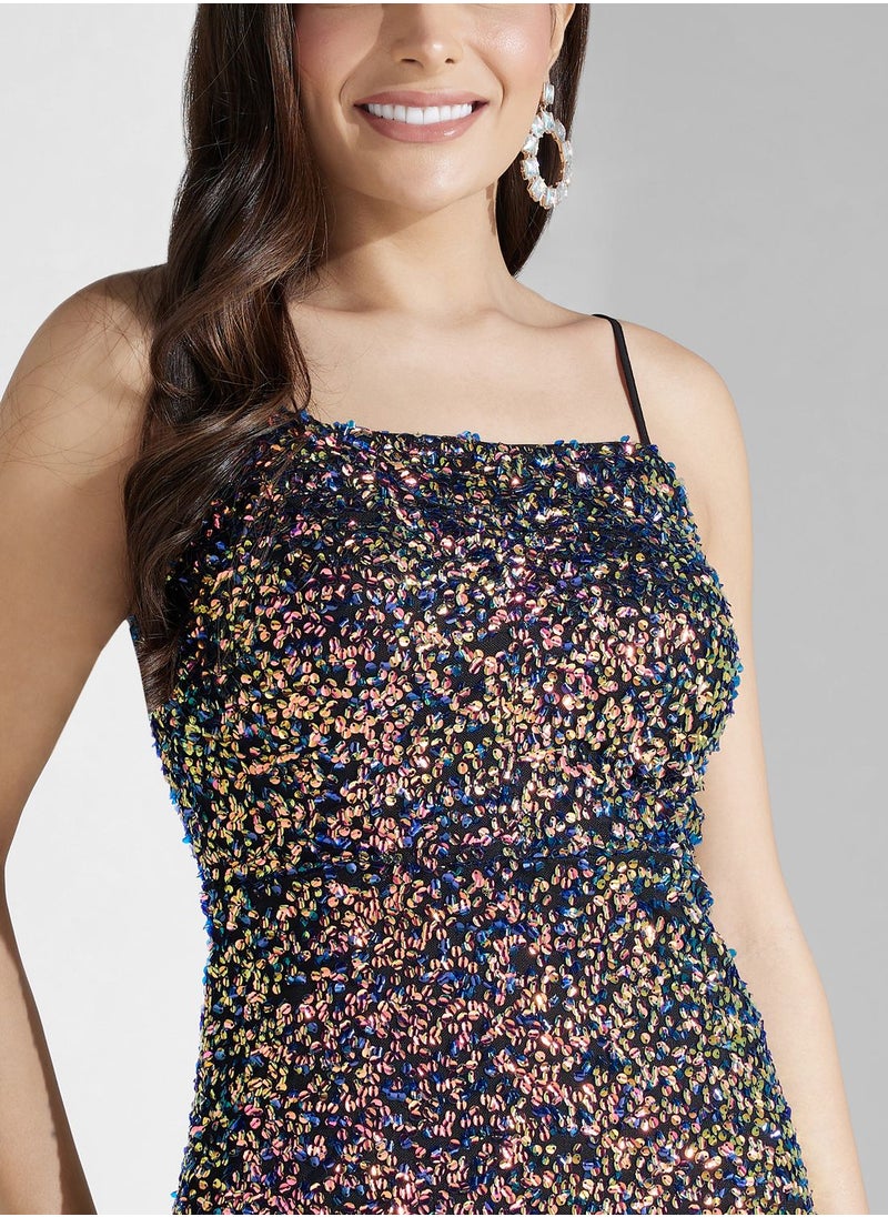 TFNC - Sequin Knitted Dress - Image 1