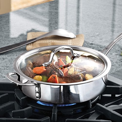Calphalon Tri-Ply Stainless Steel 3-Quart Saute Pan with Cover - Image 2