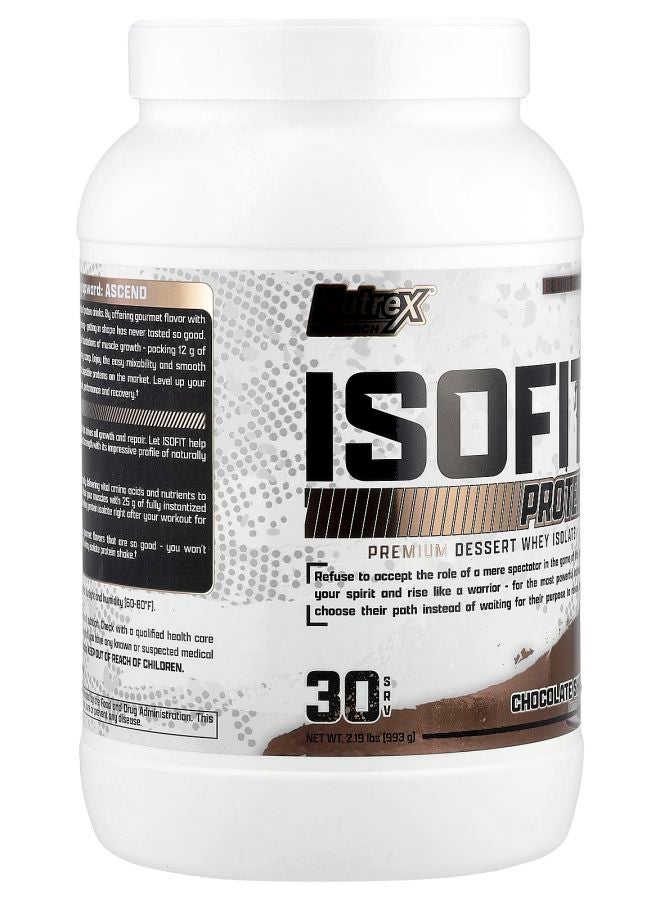 Nutrex Research IsoFit® Protein Chocolate Shake 2.19 lb (993 g) - Image 2