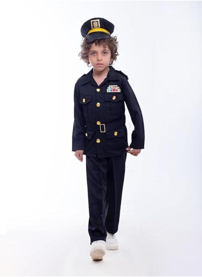 costumax Egyptian Officer Costume For Boys (420, 6-7 Years, Black) 
