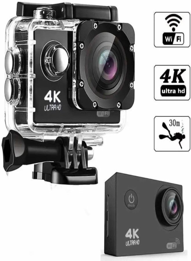 VYNEX Sports Action Camera | Waterproof Camera with Wide-Angle Lens | HD Recording with Mount for Travel and Adventure (4K Camera) - Image 3