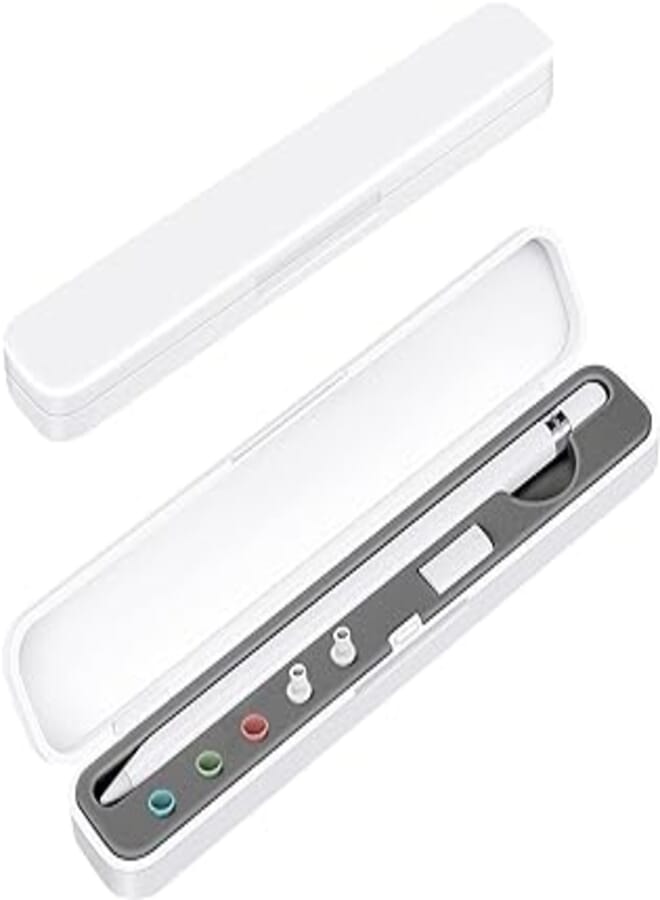 CaseBot Carrying Case for Apple Pencil 2nd Gen and 1st Generation, Storage Box for Apple Pencil and Accessories, Gray