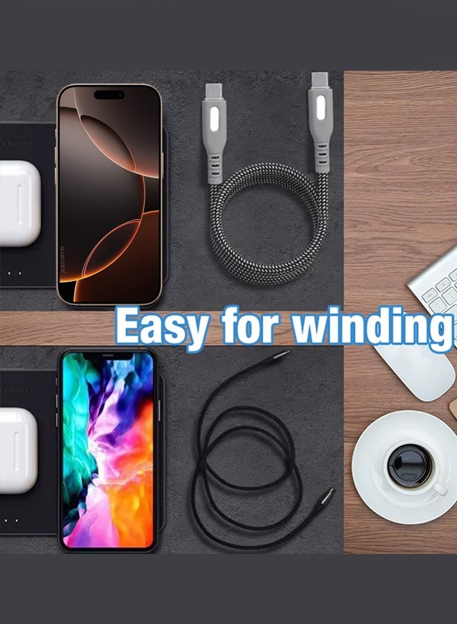 CATANES USB-C to USB-C Magnetic Charging Cable (1M) - PD Fast Charge, Detachable & Tangle-Free Design - Dark Grey - Image 5