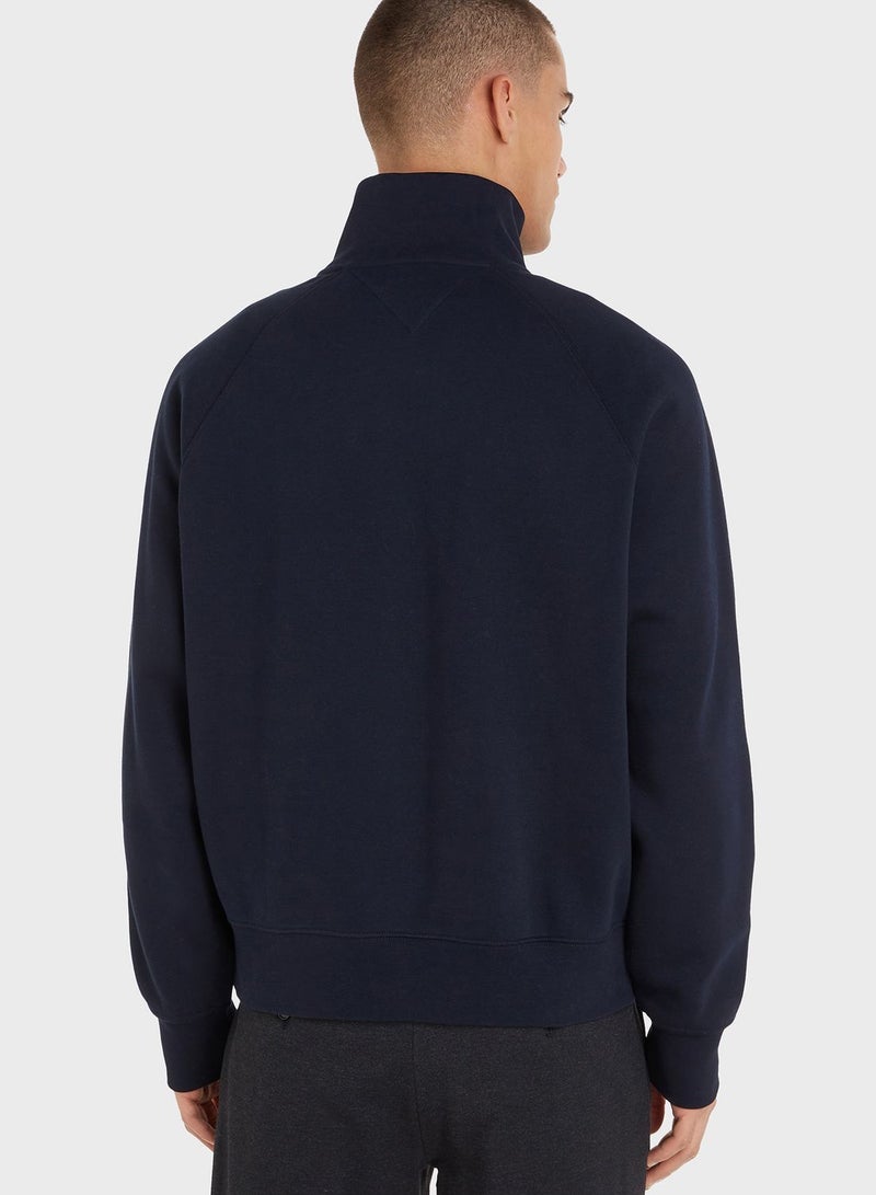 TOMMY HILFIGER Logo Half Zip Sweatshirt - Image 2