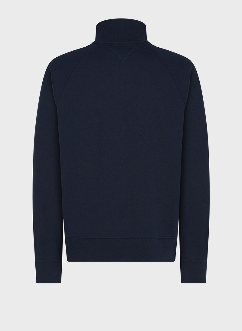 TOMMY HILFIGER Logo Half Zip Sweatshirt - Image 5